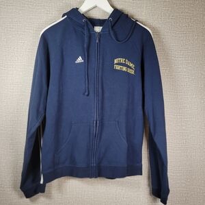 Adidas Notre Dame Fighting Irish Blue Sweatshirt Hoodie Women's M